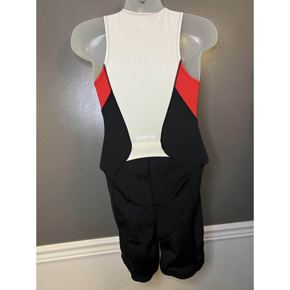 Pearl Izumi Select Cycling Skinsuit Mens Medium Black Red Sleeveless Padded - Picture 6 of 10